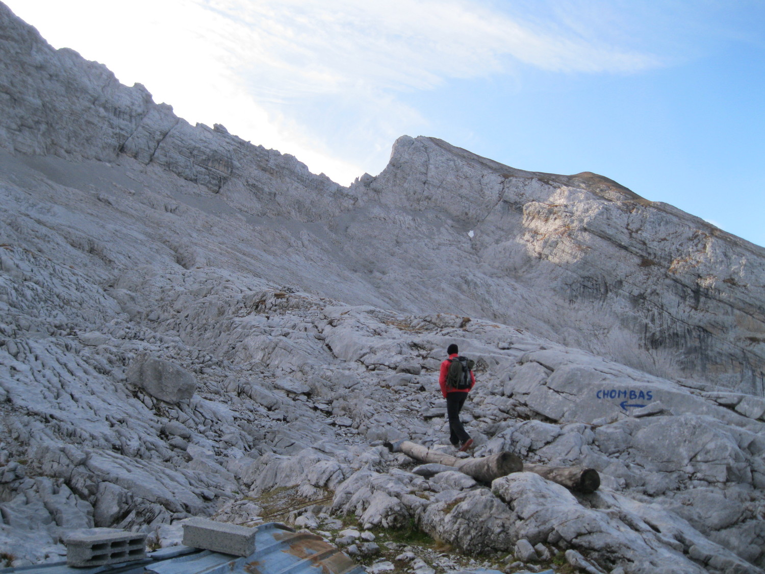 En direction du col d'attaque