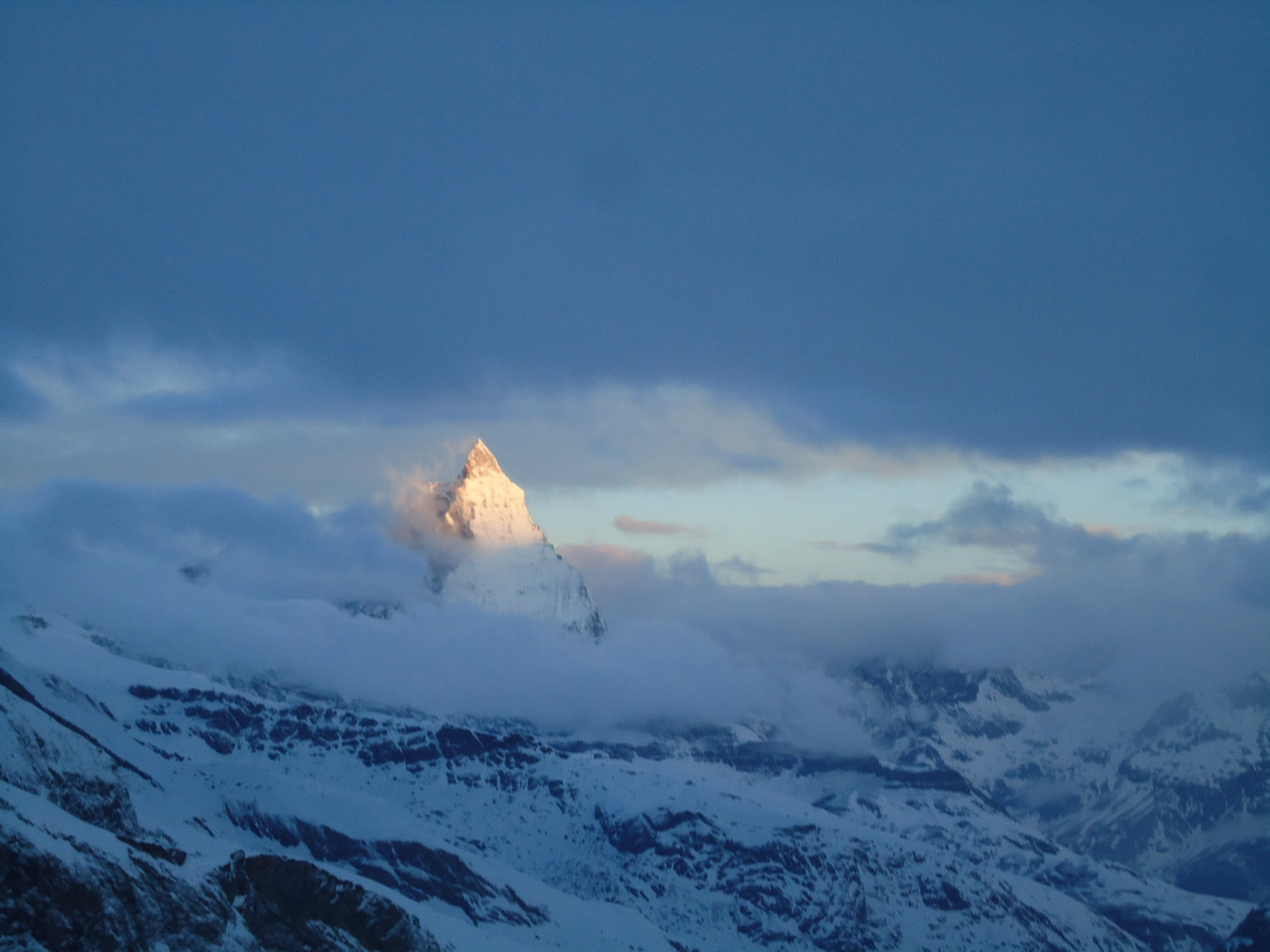 du soleil sur le cervin