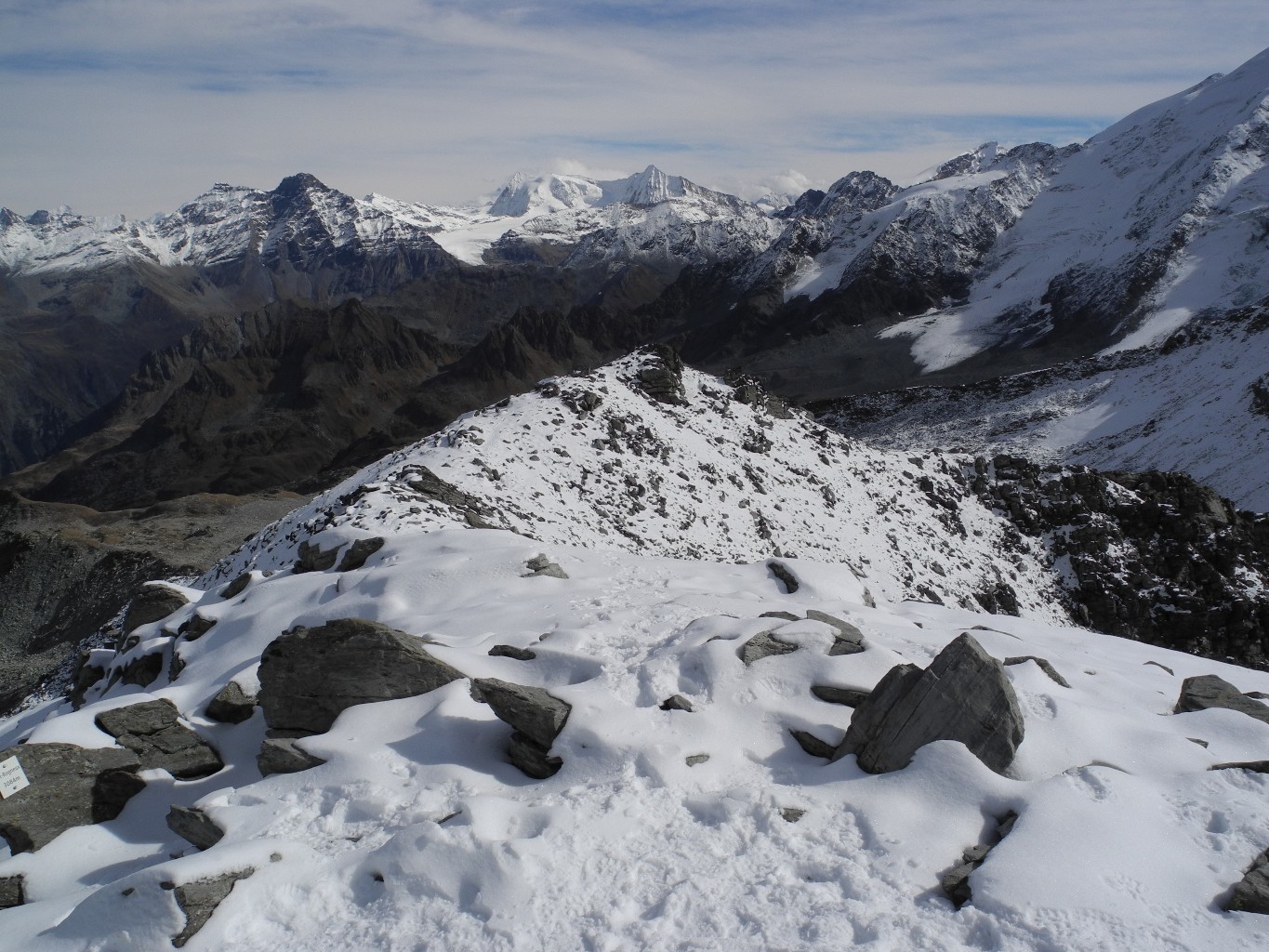 Vue sur le chemin d'arrivée