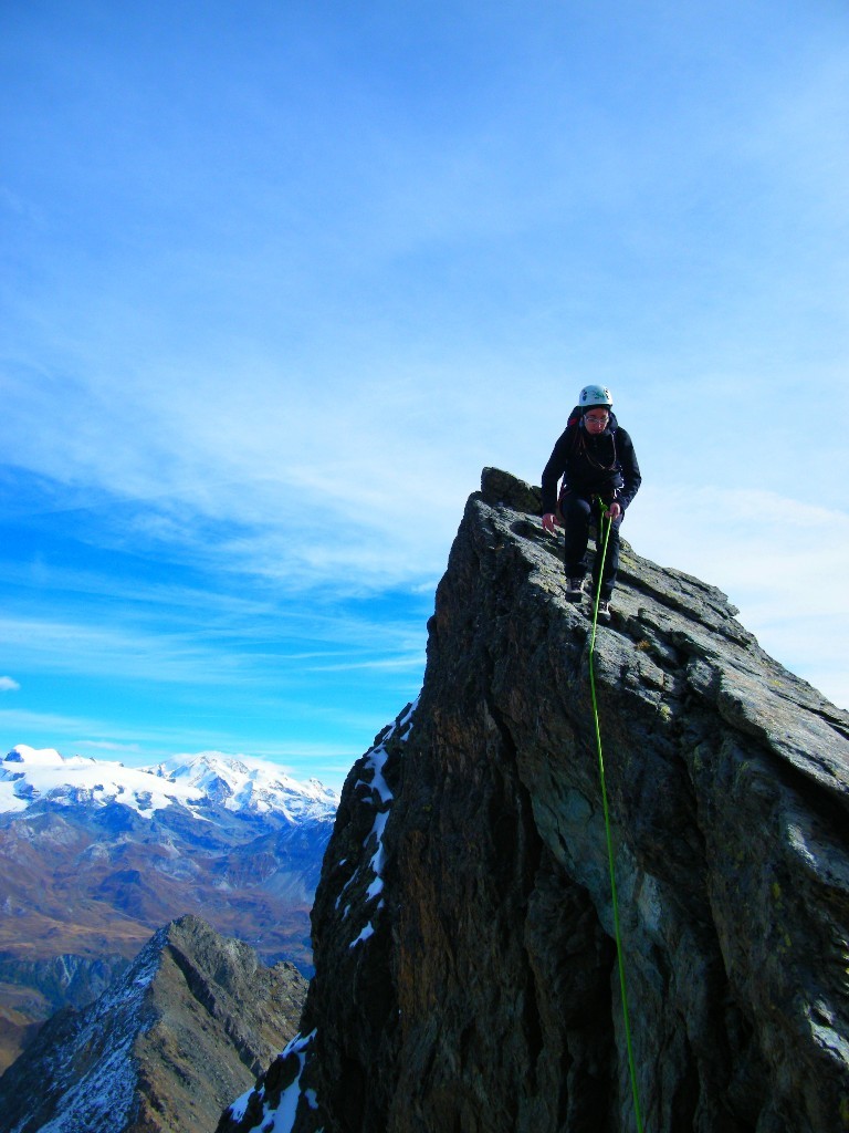 Arête aerienne avant le sommet