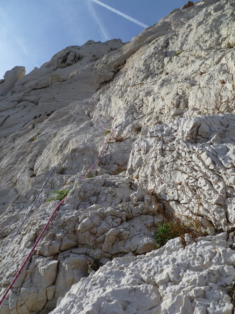 la voie, vue depuis un relais