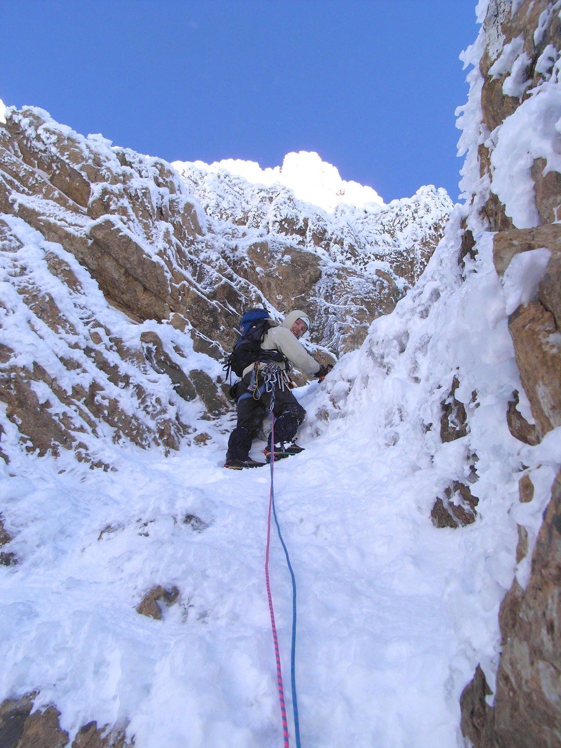 Jules dans le "crux" de la ligne .....