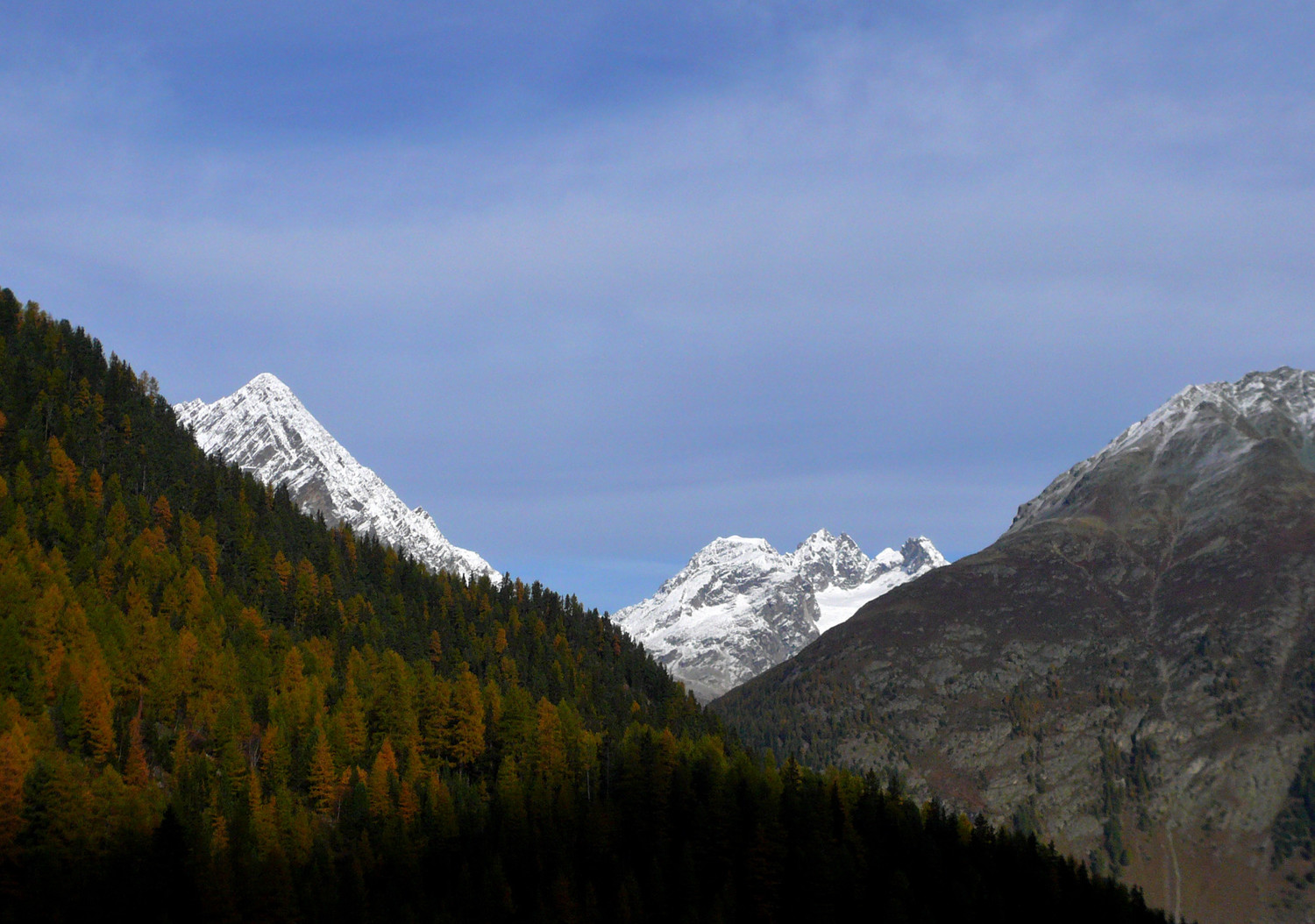 Piz Linard vu de montée aux Lacs de Macun (Basse Engadine)