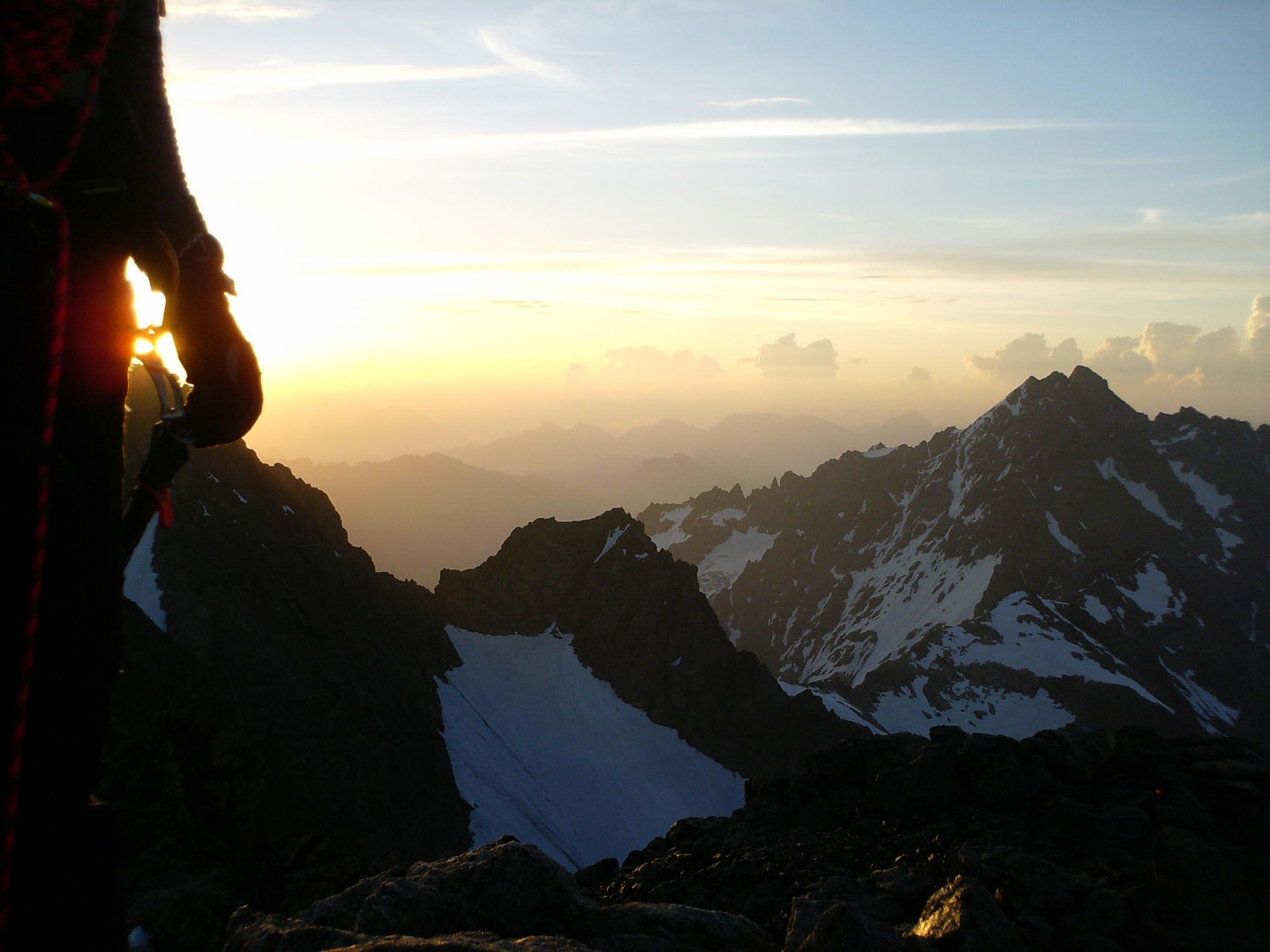 Sur la crête, Roche Paillon, Ecrins.