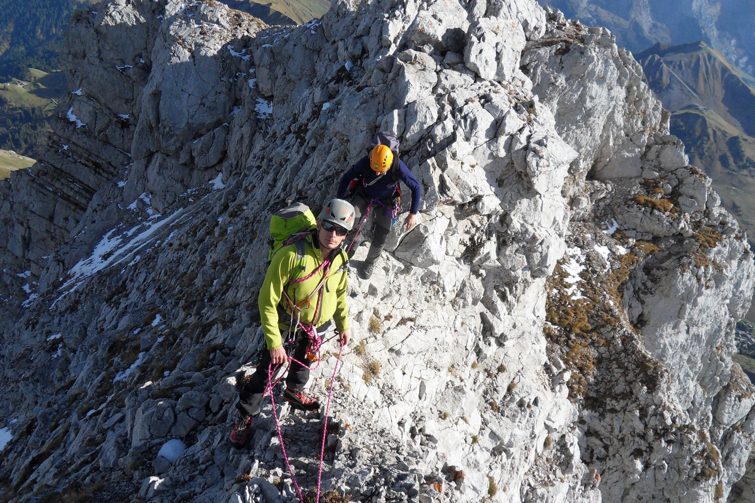 Sur l'arête, mode descente