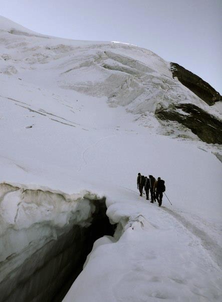 passage de pont de neige