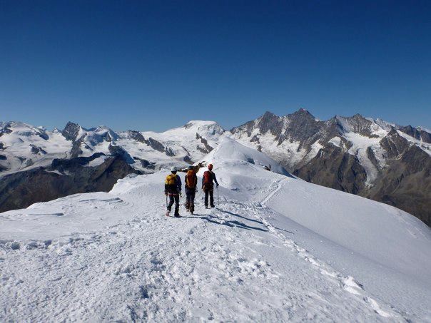 Au fond l'Alphübel, le Dom, La Lentspitze