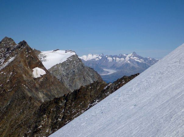 vue sur le glacier d'Aletsch