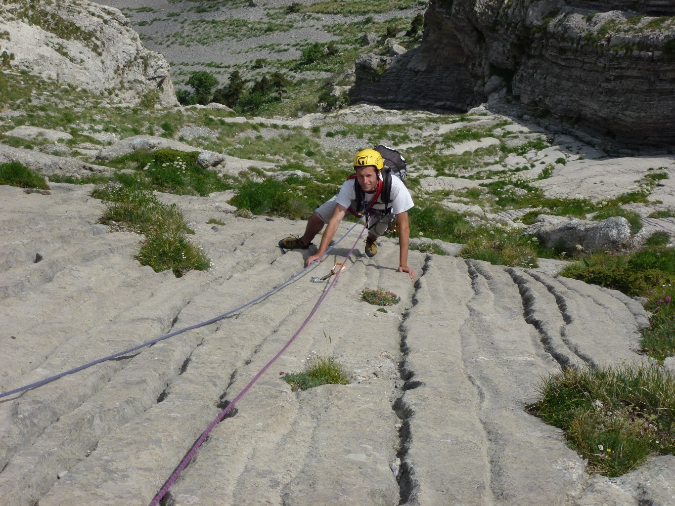 Dans les canelures