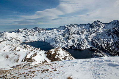 Étang du Lanoux - puig Carlit depuis les abords du pic de la Coume d'Or Étang du Lanoux - puig Carlit depuis les abords du pic de la Coume d'Or
