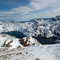 Étang du Lanoux - puig Carlit depuis les abords du pic de la Coume d'Or