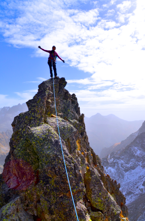 Gendarme sur l'arête du Cayre Colomb