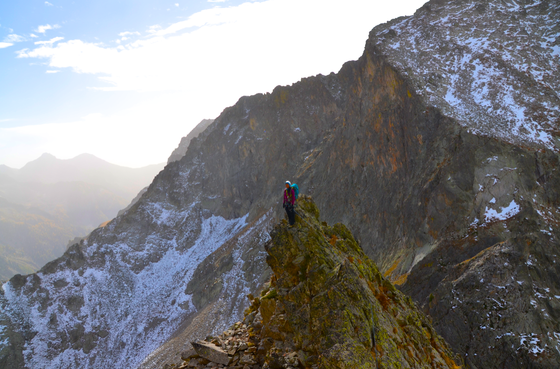Arête du Cayre Colomb, sur le fil