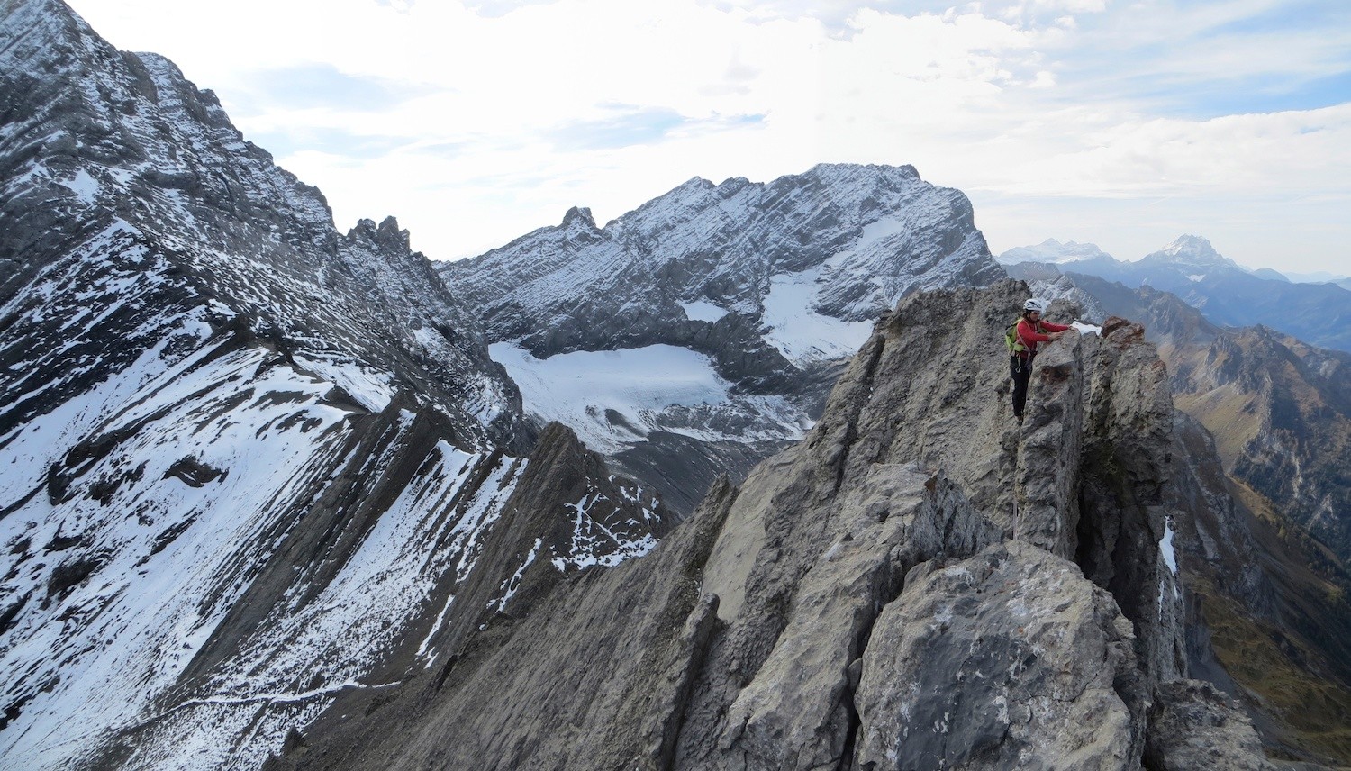 Sur l'arête S de la Pierre Qu'Abotse