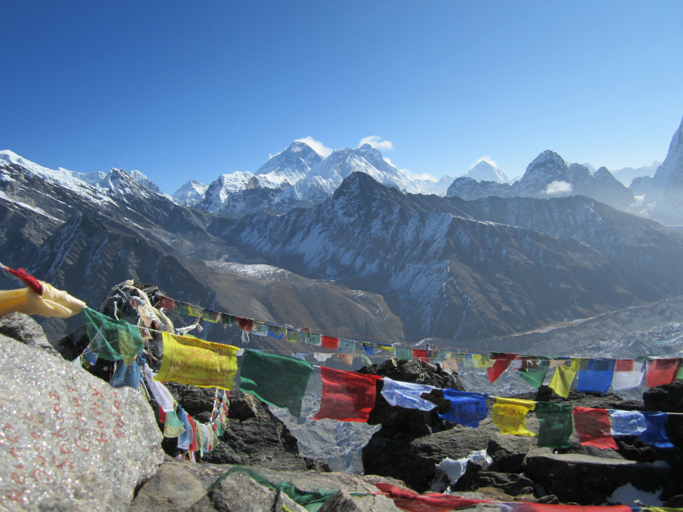 Everest, Lhotse et Makalu depuis le Gokyo Peak