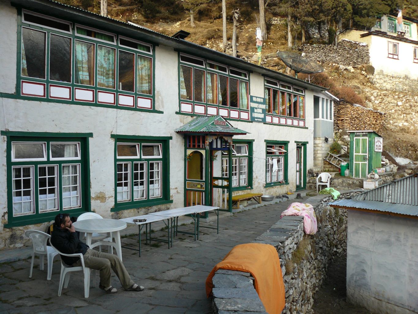 Sur la terrasse