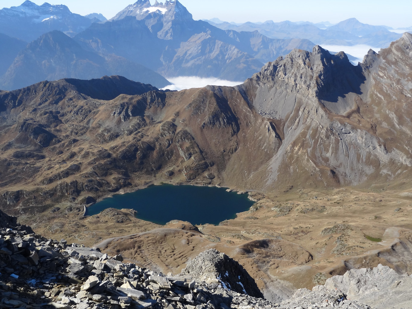 vue du sommet sur le cirque de Sorniot