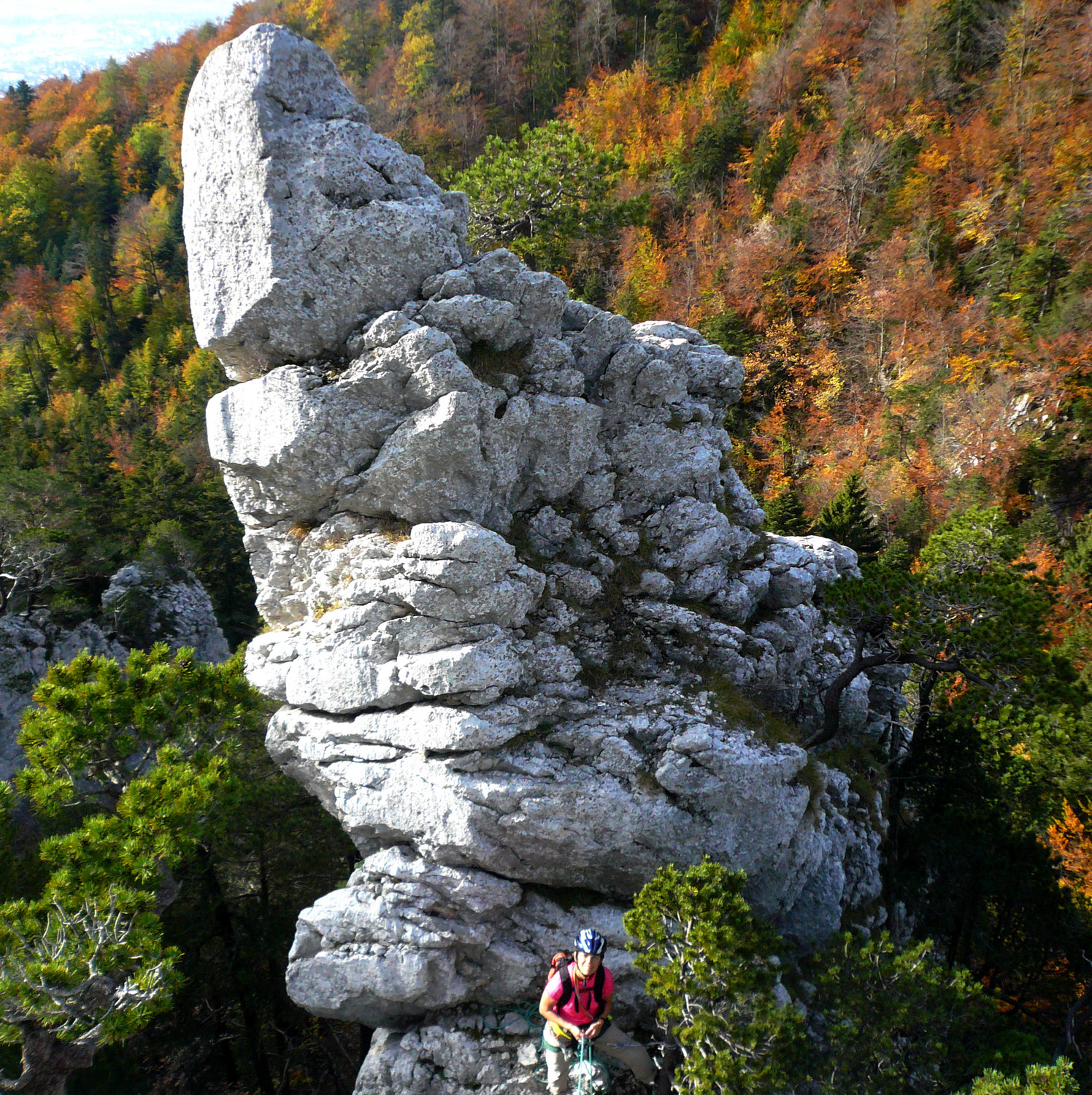 Gendarme du Spitz sur le Brüggligrat (Jura)