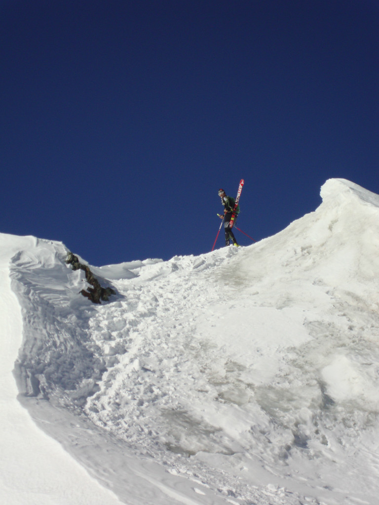Breithorn, 25.10.2012 Crête sommitale par l'accès E de la pente S