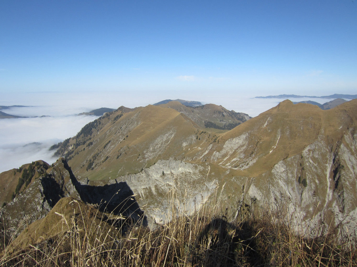 la vue du sommet en direction du Plateau...
