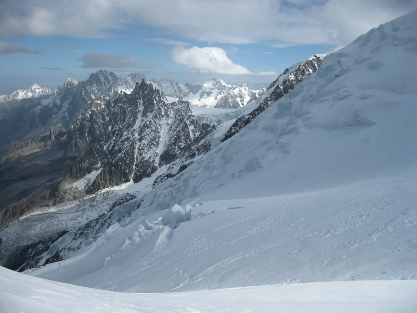 vu sur l'aiguille du midi