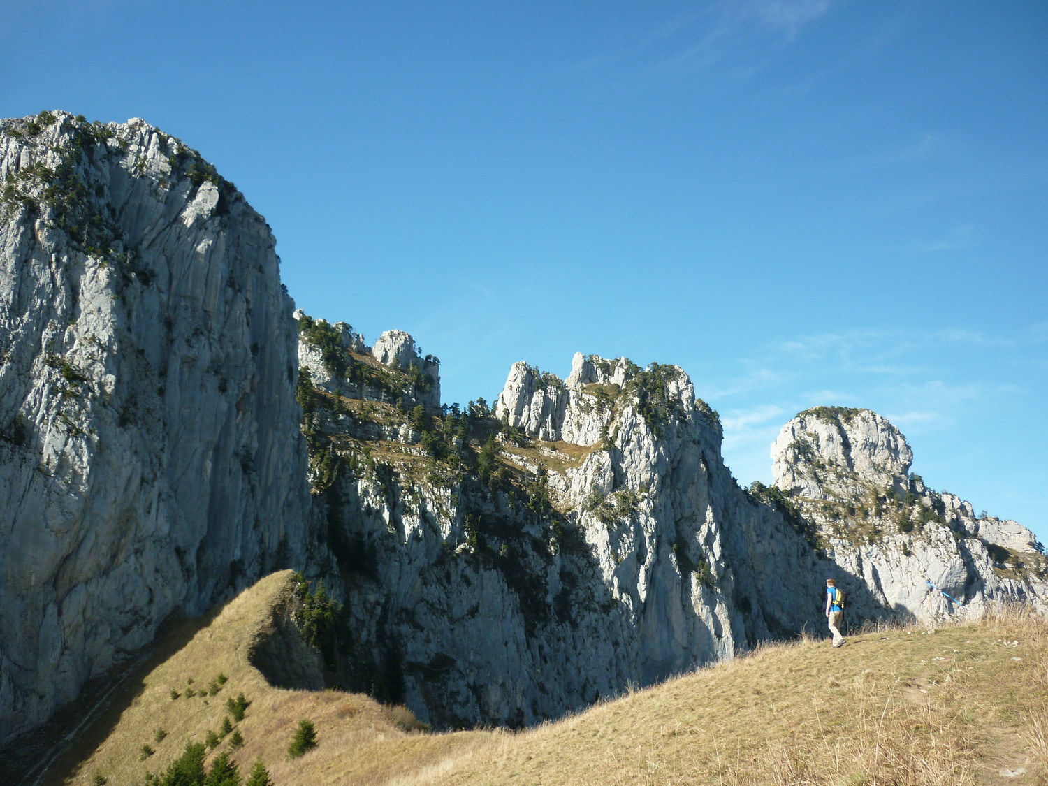 Vue sur les dents depuis le pied de pointe Sud