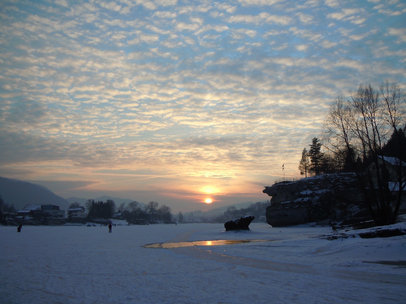 Couché de soleil sur Chaillexon
