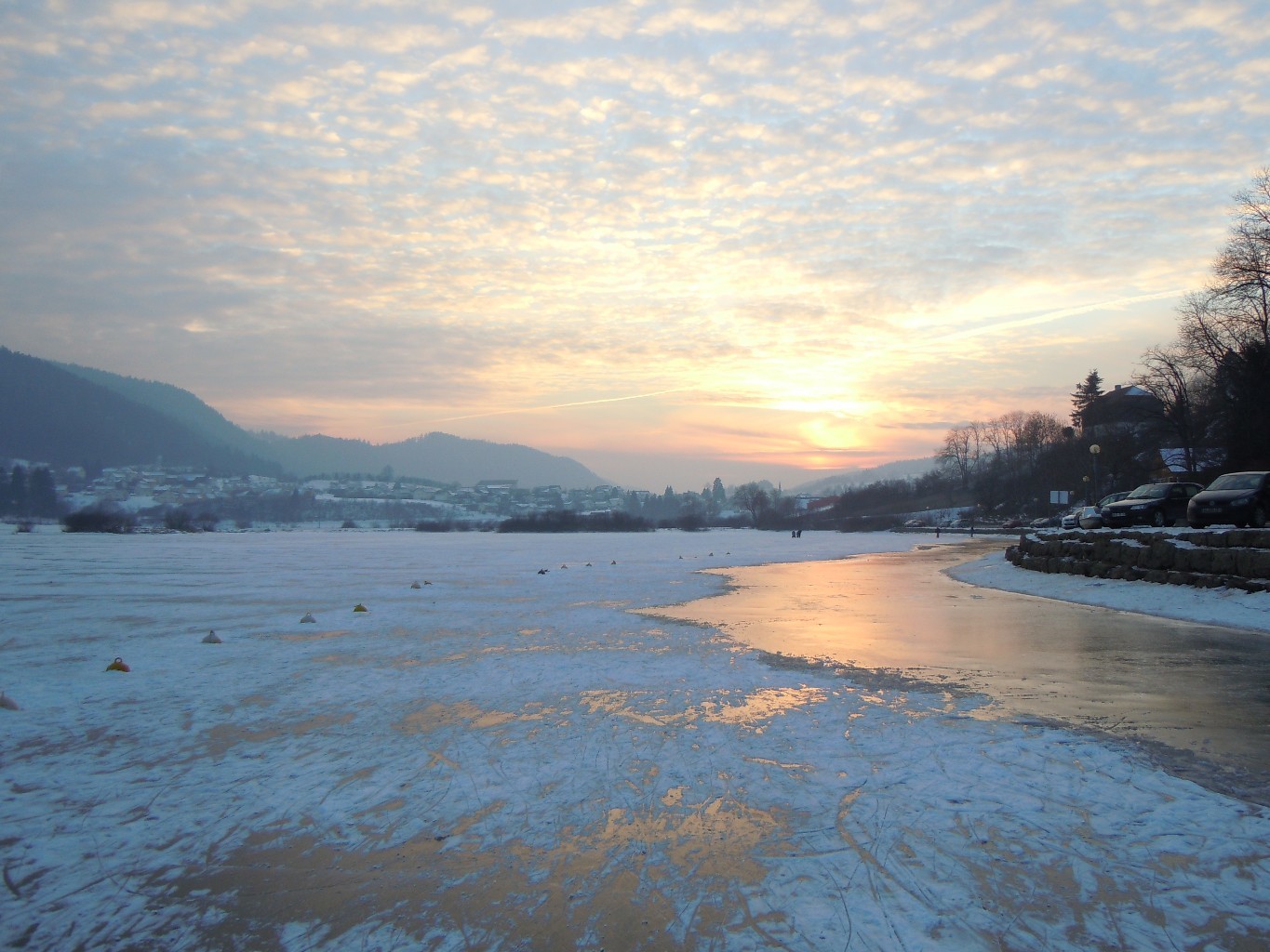 Couché de soleil sur Chaillexon