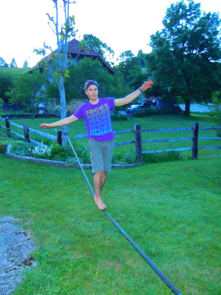 Slackline pour terminer la journée