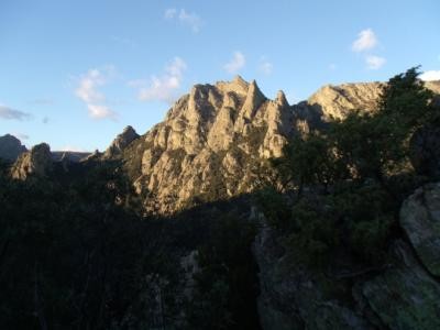 au sommet vue sur les aiguilles