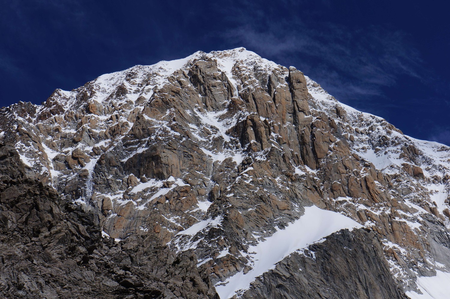 Vue sur le versant Freney du MB