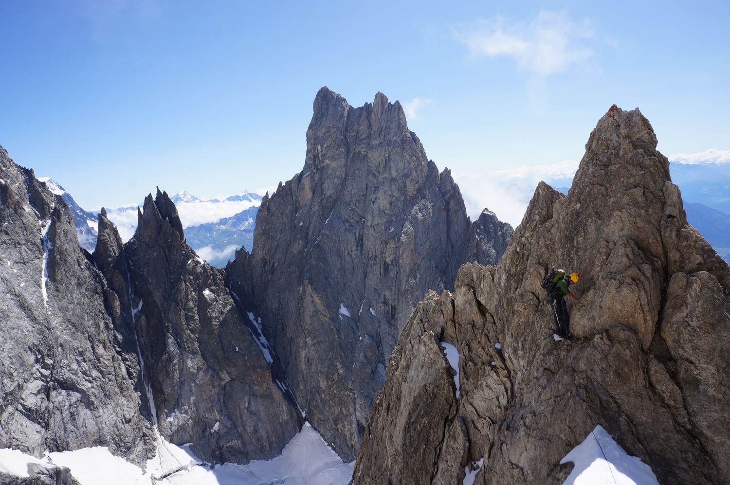 sur la première partie de l'arête