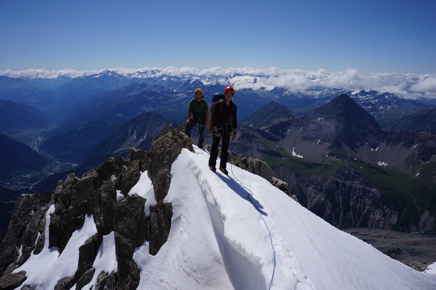 sur la première partie de l'arête
