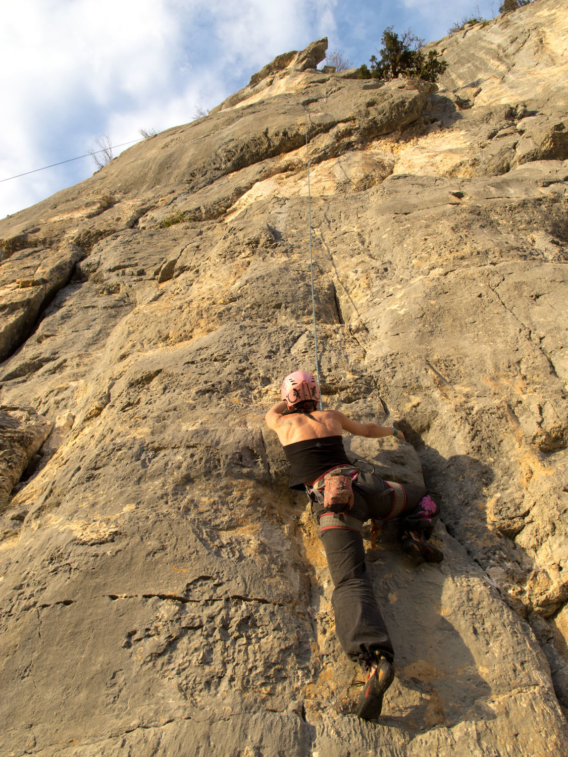 La brouette chinoise (7a+) Force Roz au pied du mur