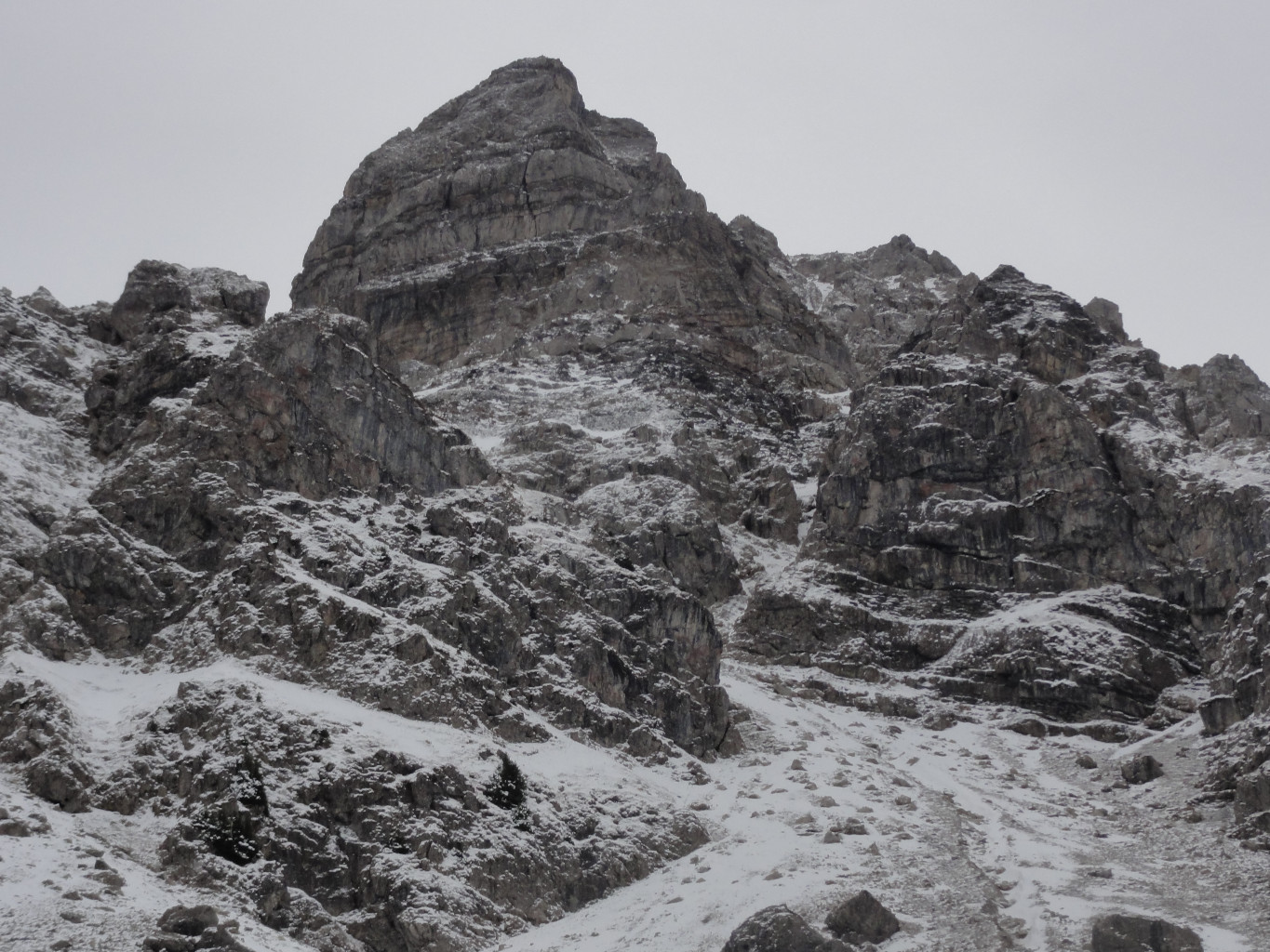 Couloir pertuis, variante du bas