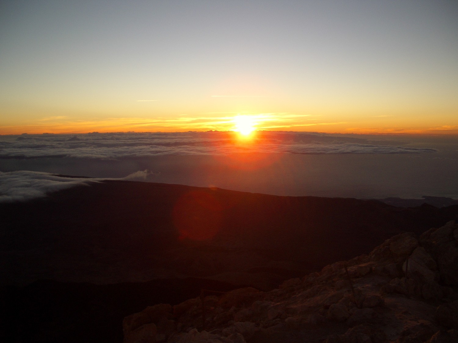 Lever de soleil au sommet du Teide