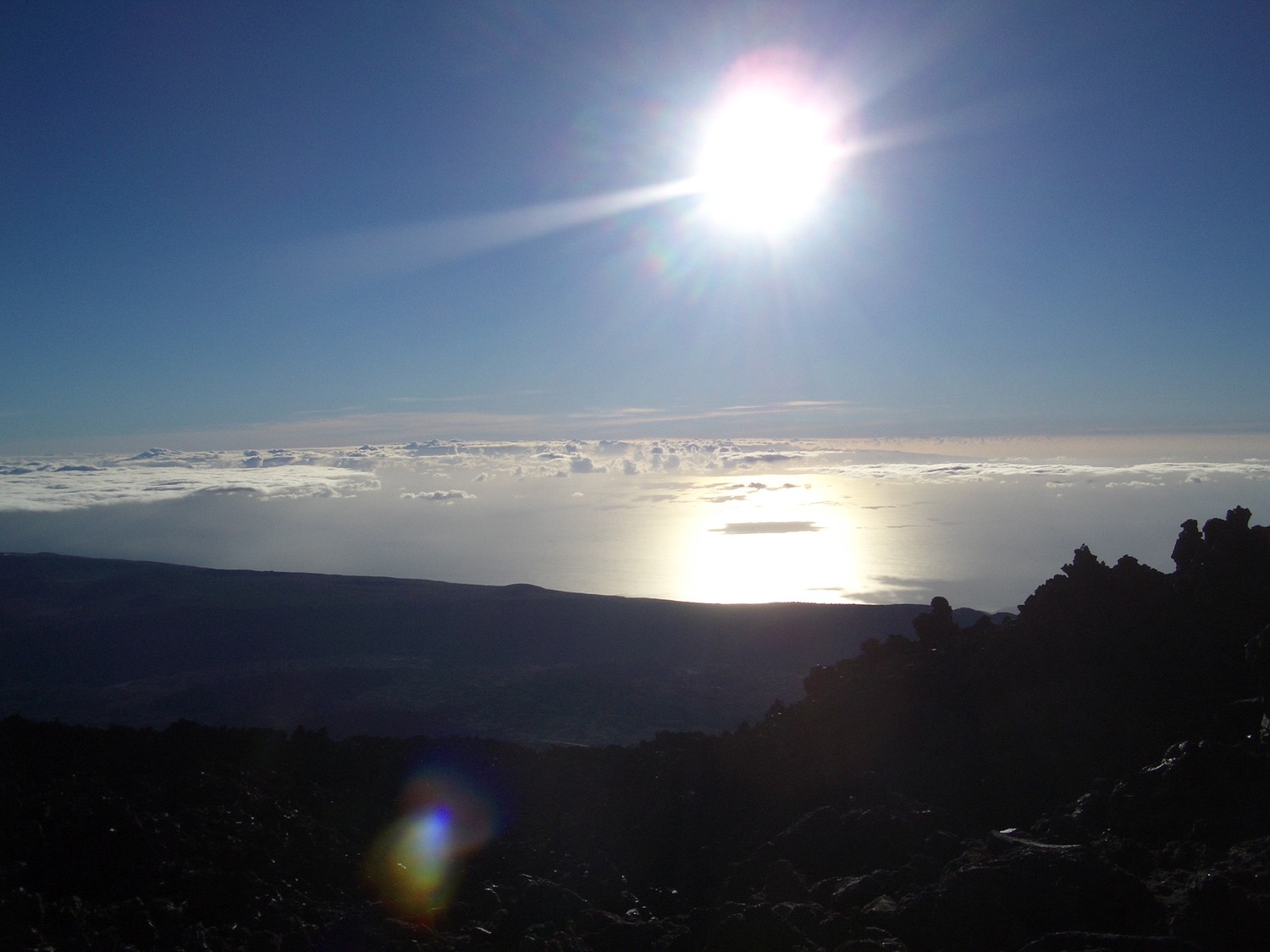 Reflet du soleil sur l'océan