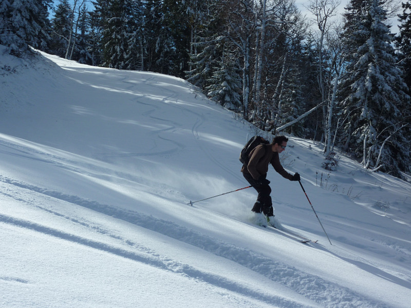 Bonne poudre sur le haut