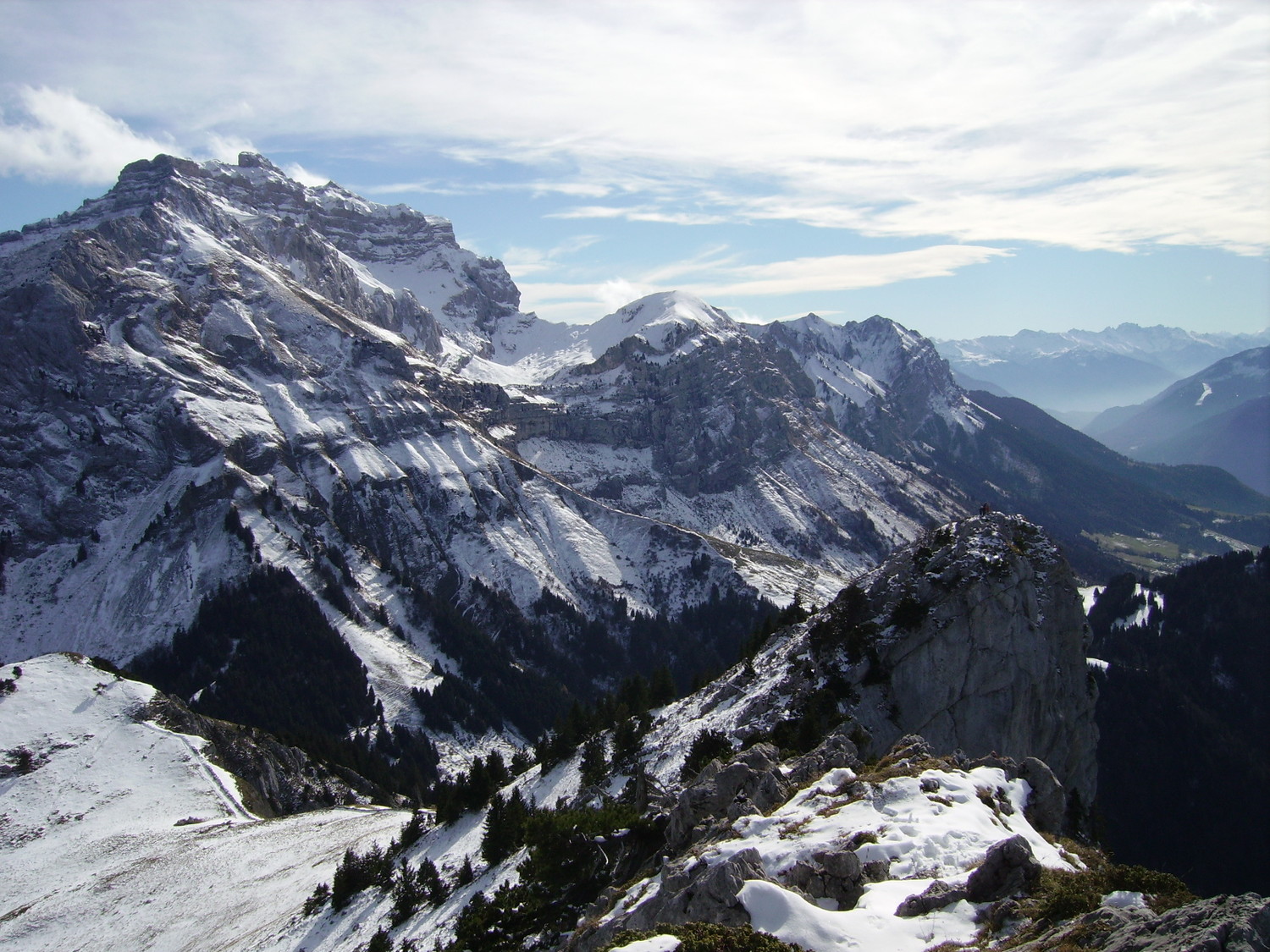 L'arete du Lanfonnet au pied de la Tournette