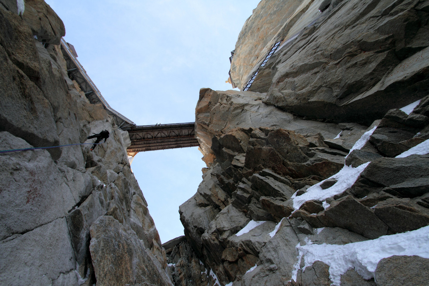 Rappel passerelle goulotte Burnier-Vogler