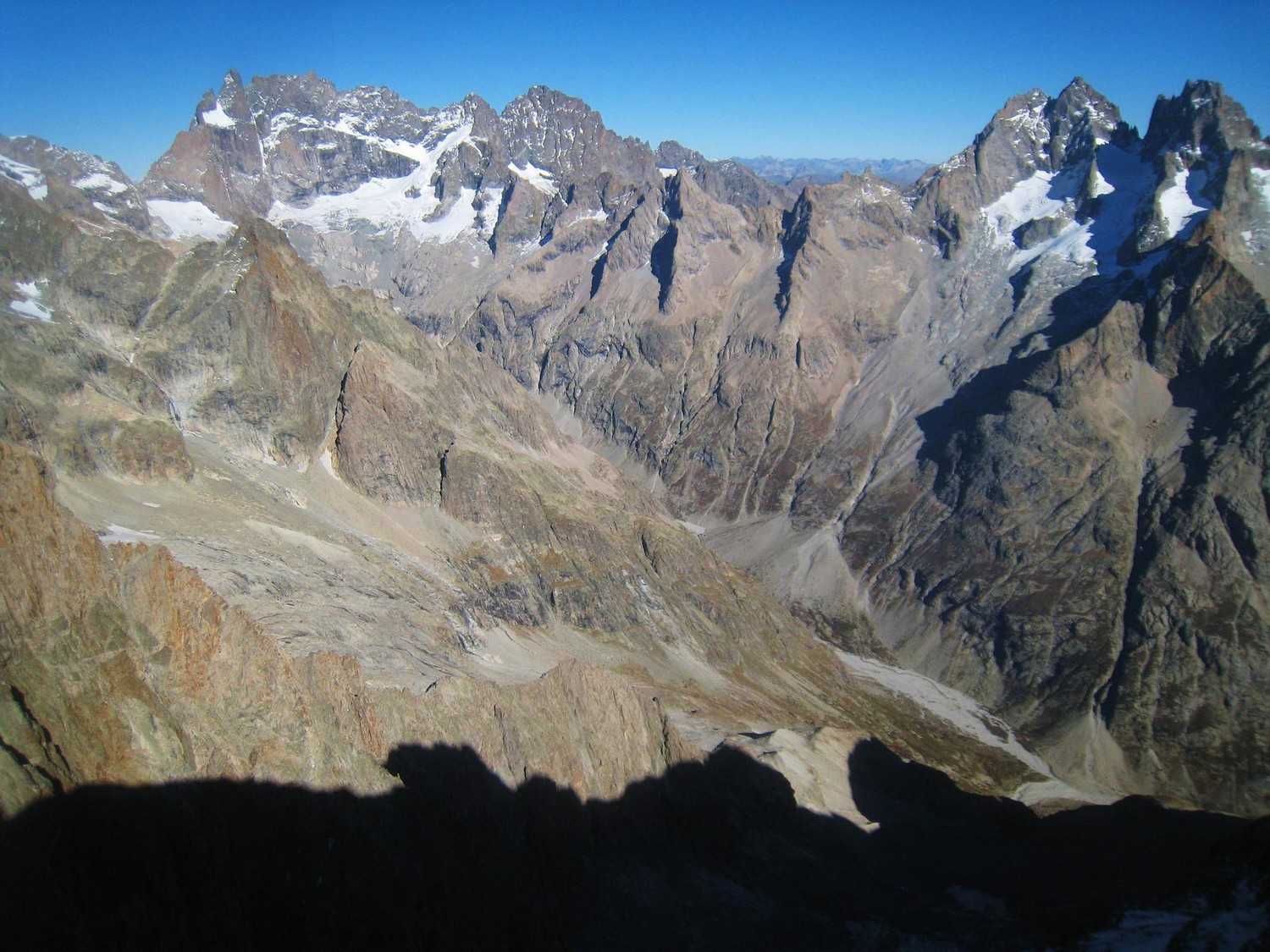 Du sommet, vue sur la face Sud de la Meije