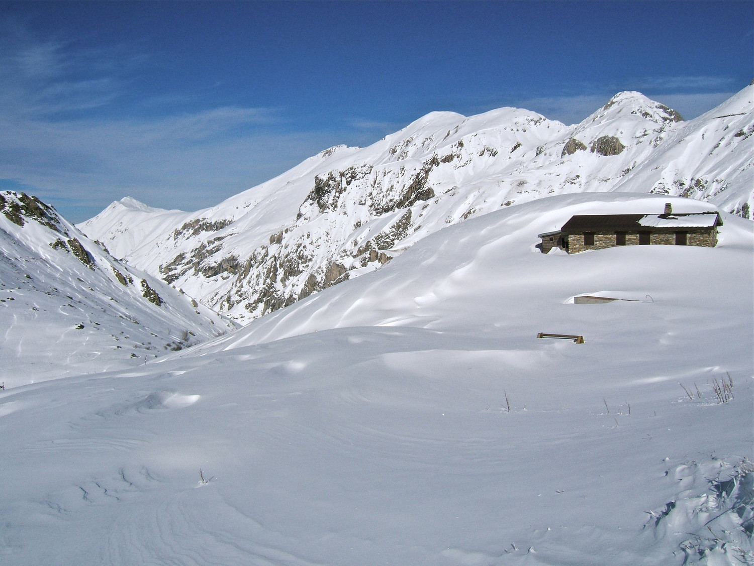 Gias della Perla, vue sur la crête della Fascia.