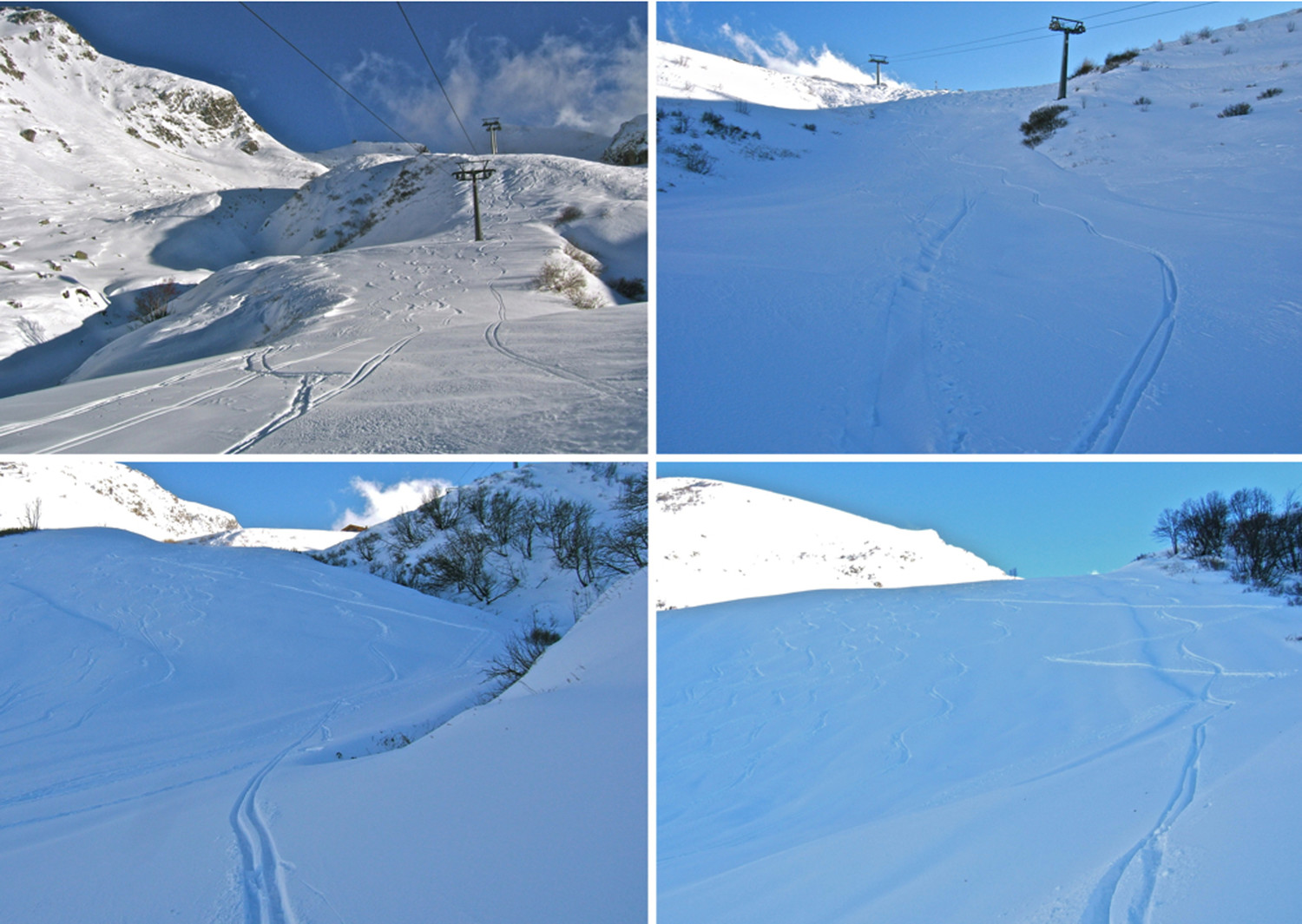 Belle poudre sur les pistes.