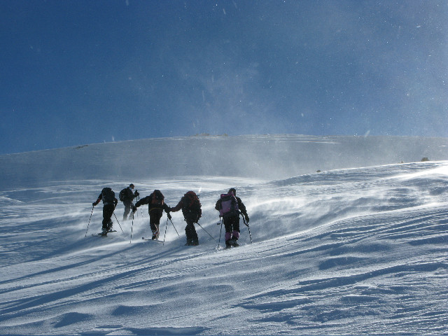 windchill in prossimità della cima