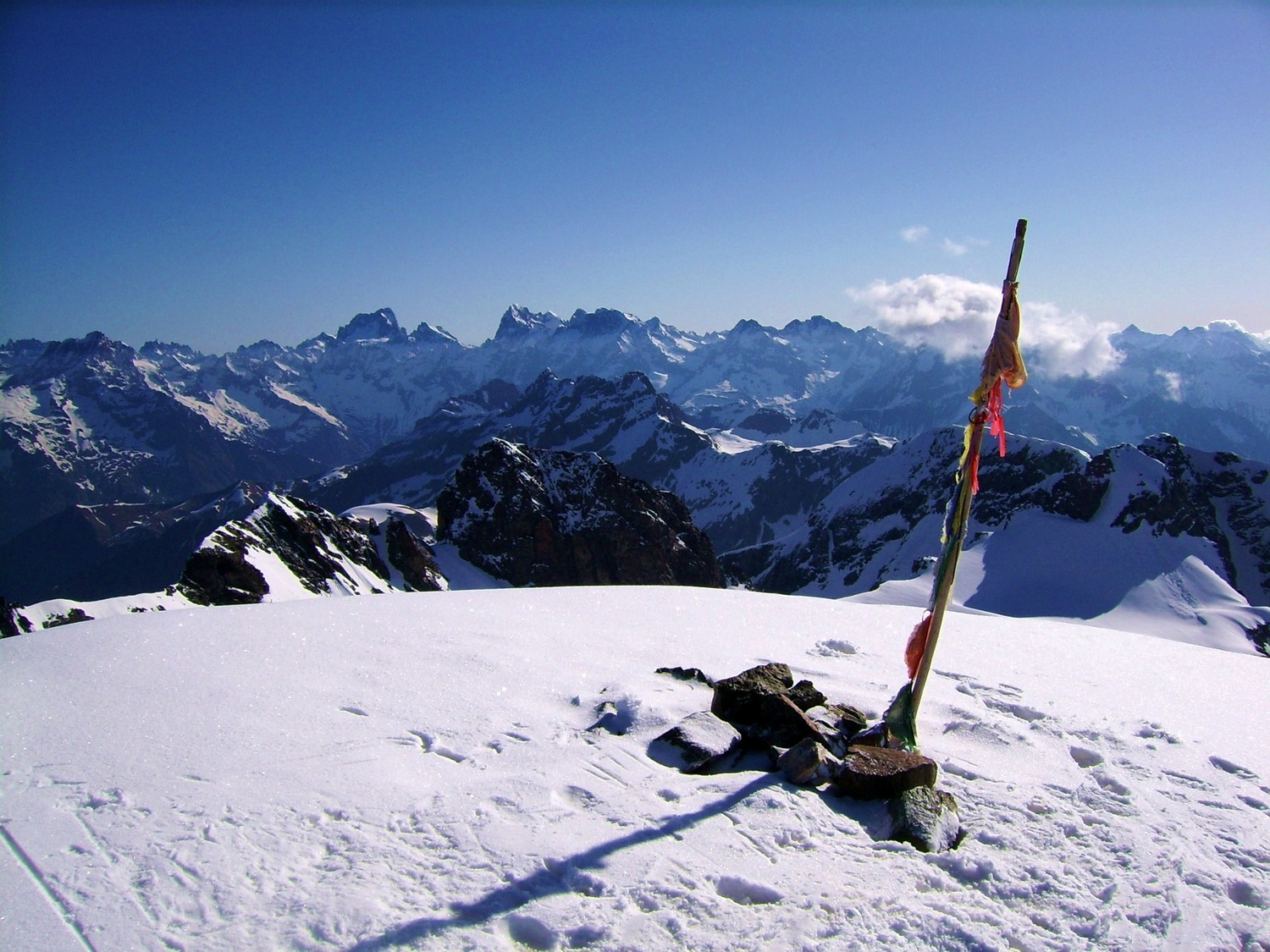 Au sommet du Vieux Chaillol, vue sur les Ecrins