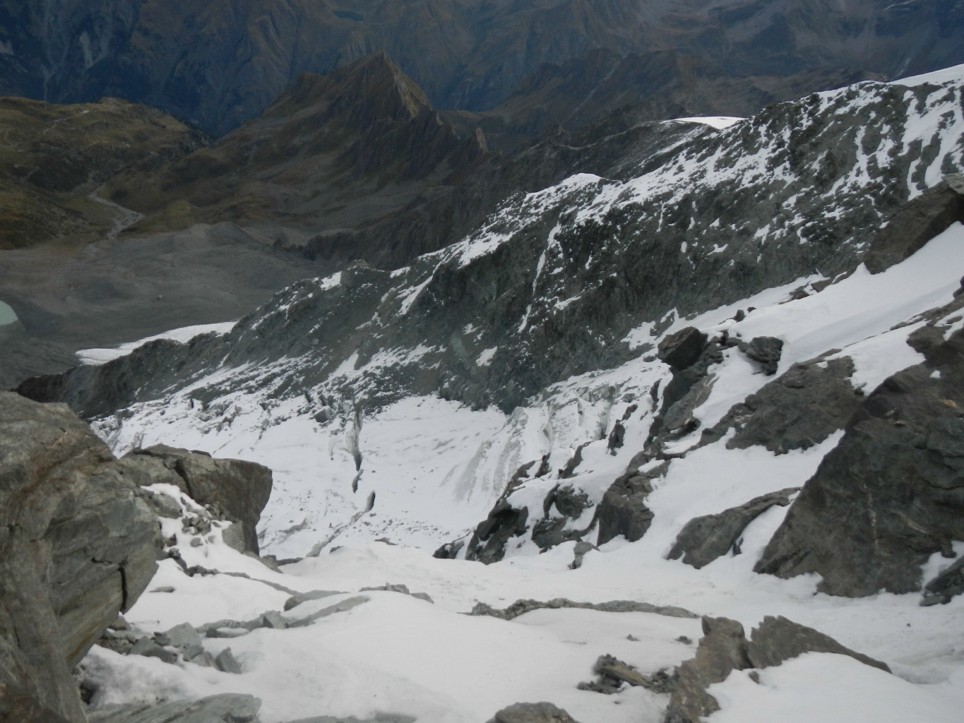 Couloirs devant le Petit Combin