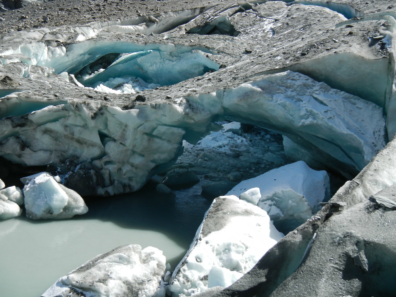 A la fin de la langue glaciaire