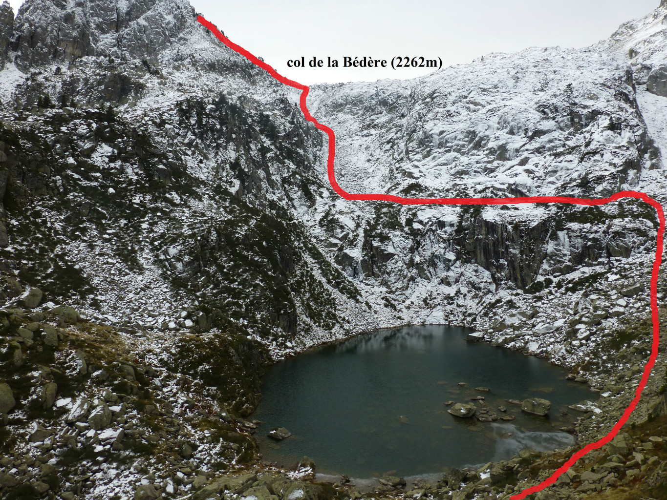 itinéraire à partir du lac Des Touest