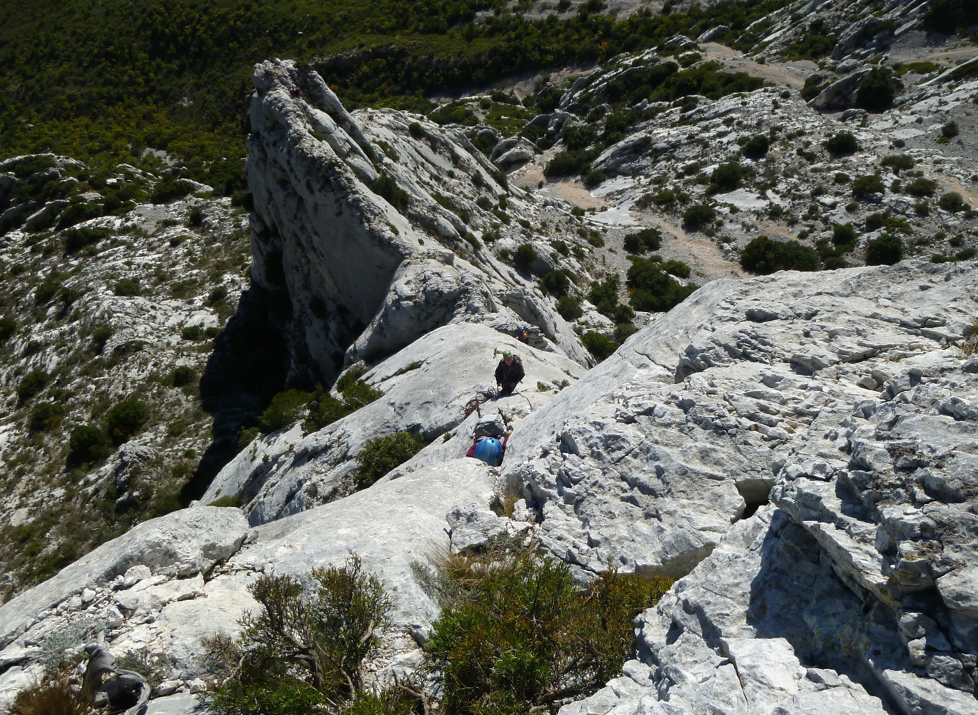 Vue sur la voie du sommet