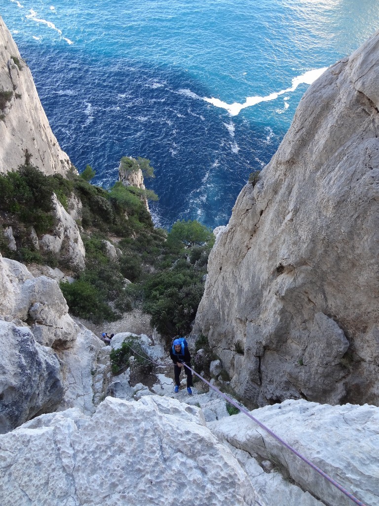 rappel depuis le trou du canon